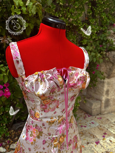 Romantic Dress Picnic Dress Elegant Princess Fairytopia Tailor Made Dress Gift For Girlfriend COTTAGECORE DRESS FLORAL Fairy Dress