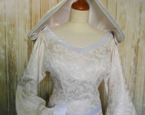 Wedding dress medieval damask
