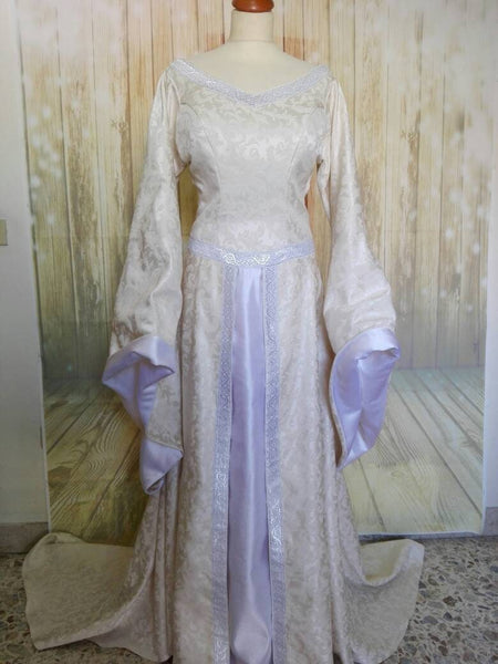 Wedding dress medieval damask