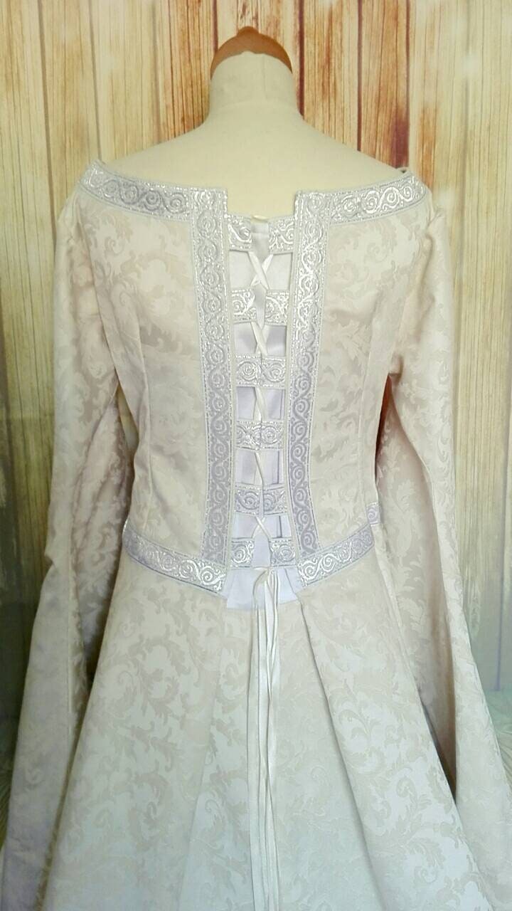 Wedding dress medieval damask