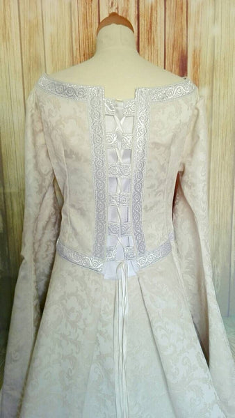 Wedding dress medieval damask