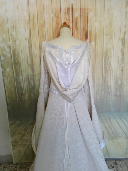 Wedding dress medieval damask