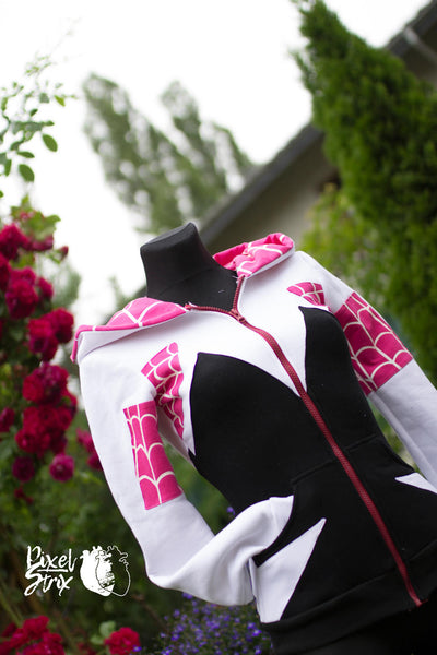 Pink spider comics animation  cartoon Female cosplay hoodie