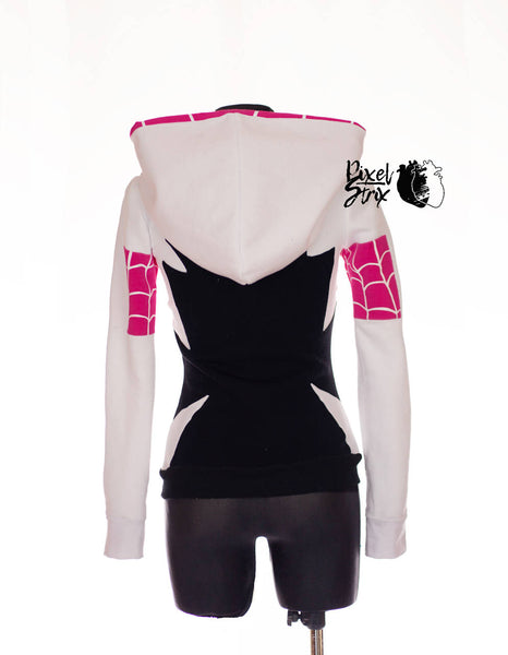Pink spider comics animation  cartoon Female cosplay hoodie