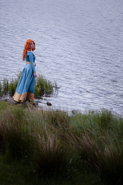 blue princess dress Merida Brave costume