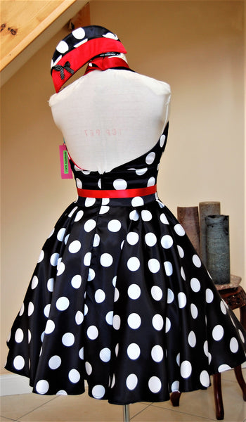 Polka dots black & white Pin up dress Rockabilly dress