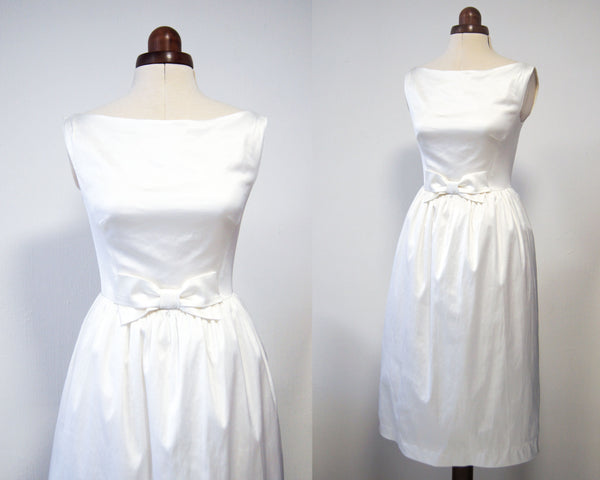 1960s vintage inspired dress custom made dress White bridal gown short cocktail wedding dress Jackie Kennedy Inspired White evening gown