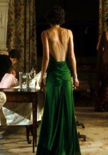 Handmade Satin Dress Romantic Evening Satin Hand Applied Beads Dress ATONEMENT GREEN DRESS silk green dress