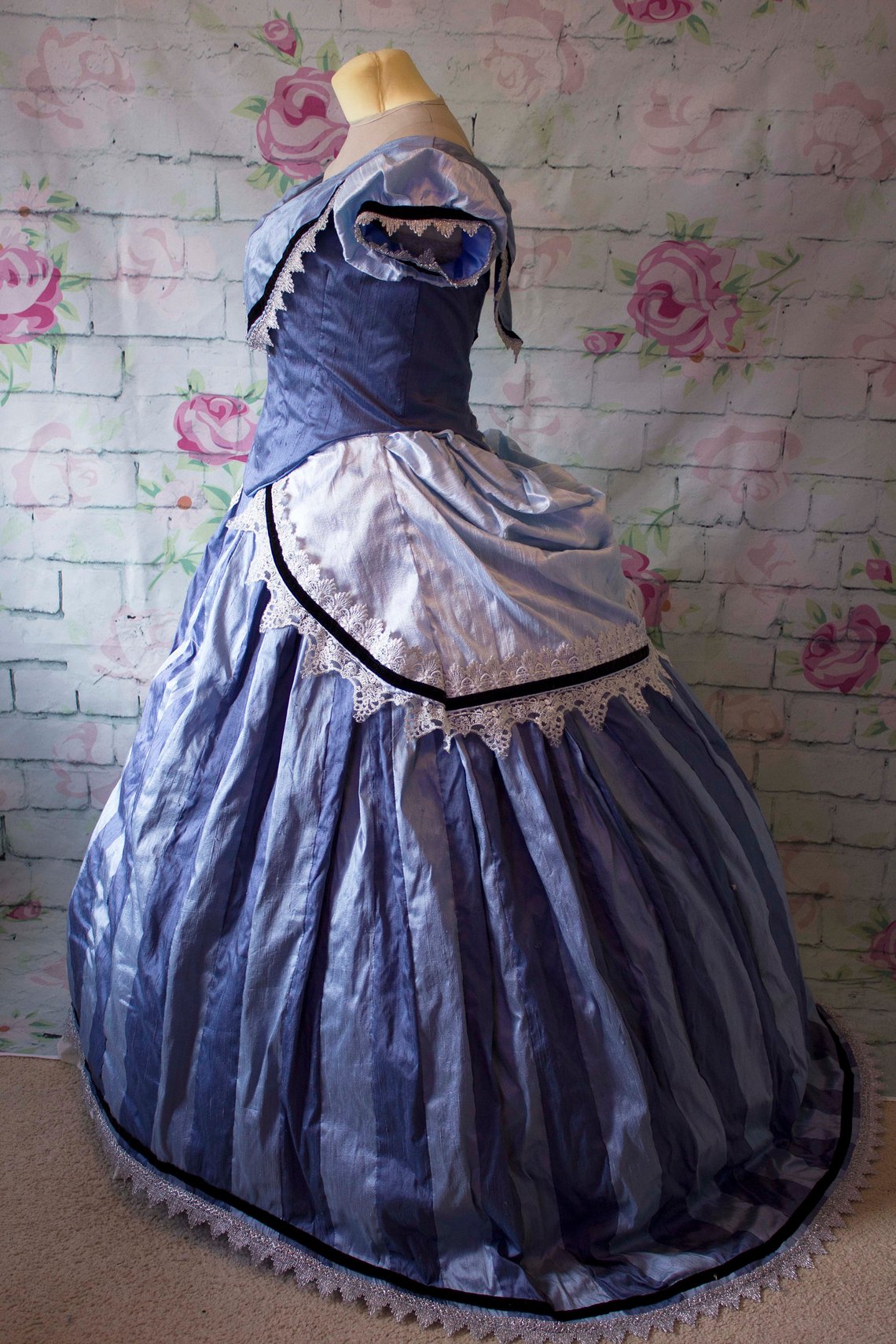 1860's Cinderella Dress Cosplay Costume with petticoat