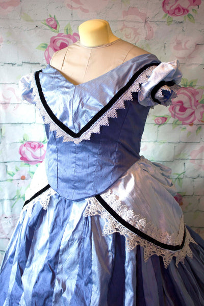 1860's Cinderella Dress Cosplay Costume with petticoat