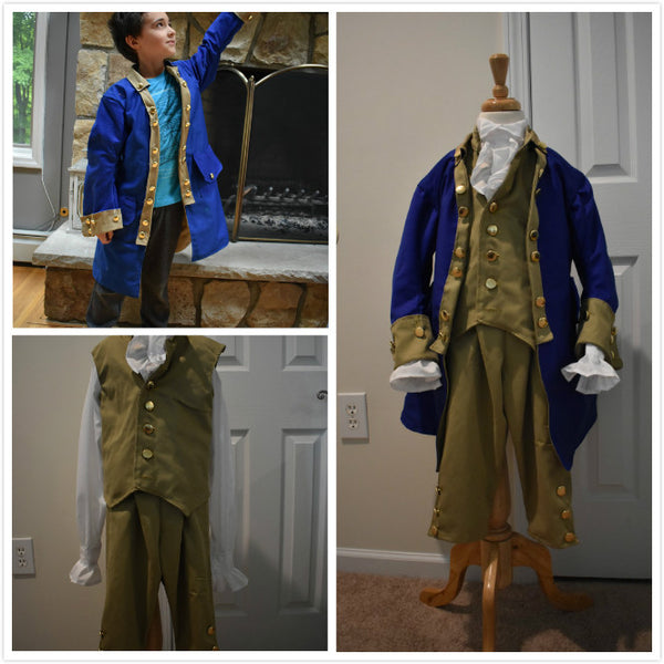 18th Century Military Reenactment Costume Hamilton George Washington Jacket