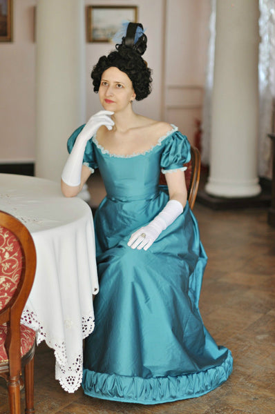 19th Century Biedermeier Costume Ballroom Dress Reenactment Costume