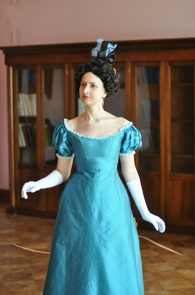 19th Century Biedermeier Costume Ballroom Dress Reenactment Costume