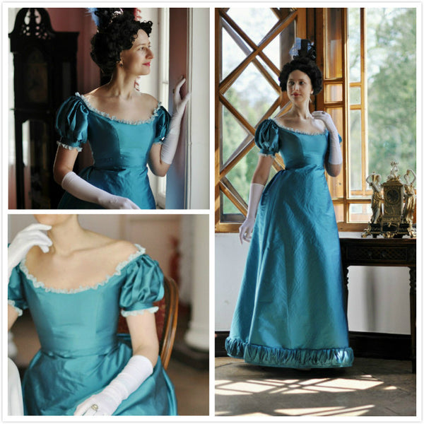 19th Century Biedermeier Costume Ballroom Dress Reenactment Costume