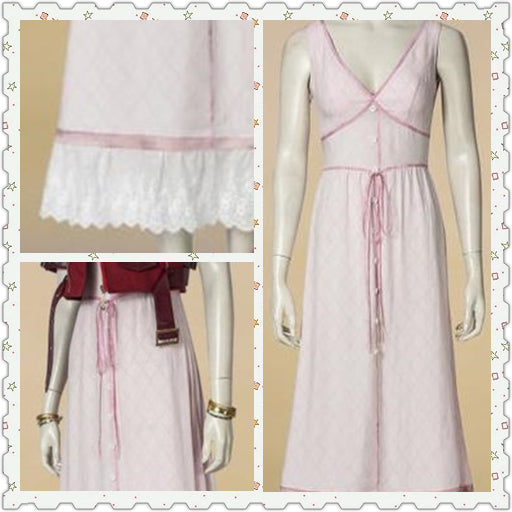 FF7 Aerith Gainsborough Cosplay Costume Aerith Jacket & Aerith Costume