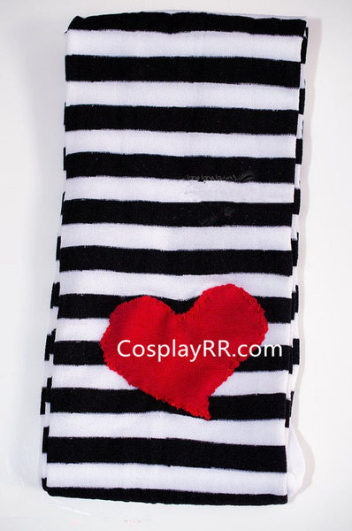 Alice in Wonderland Leggings Black White Striped Tights