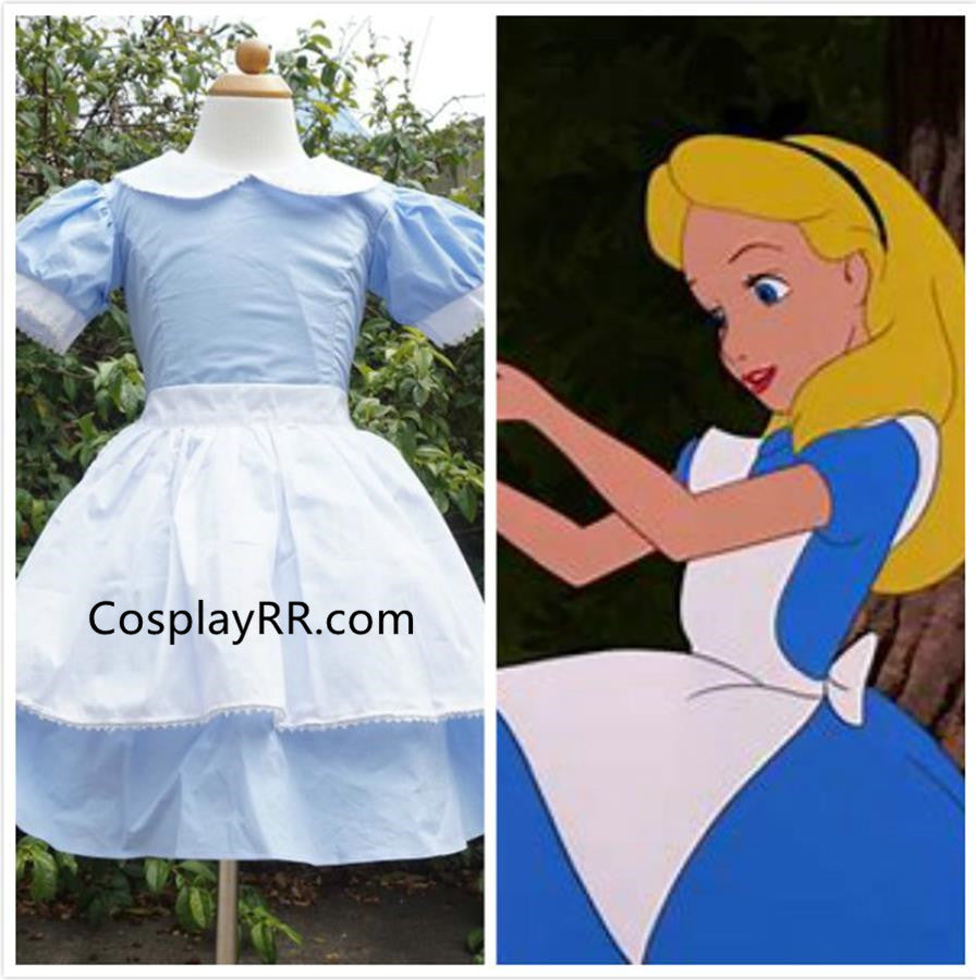 Alice in wonderland Alice costume for girls kids