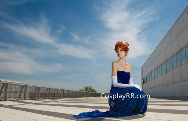 Anastasia costume blue dress cosplay plus size