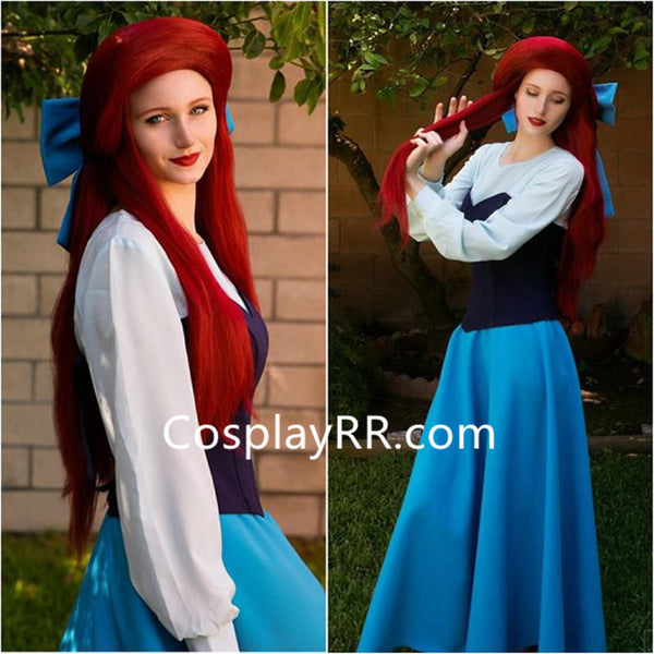 Ariel Blue Dress, Blue Ariel Costume for Adults Plus Size