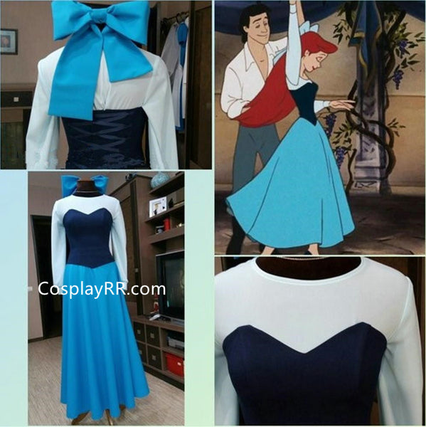 Ariel Blue Dress, Blue Ariel Costume for Adults Plus Size