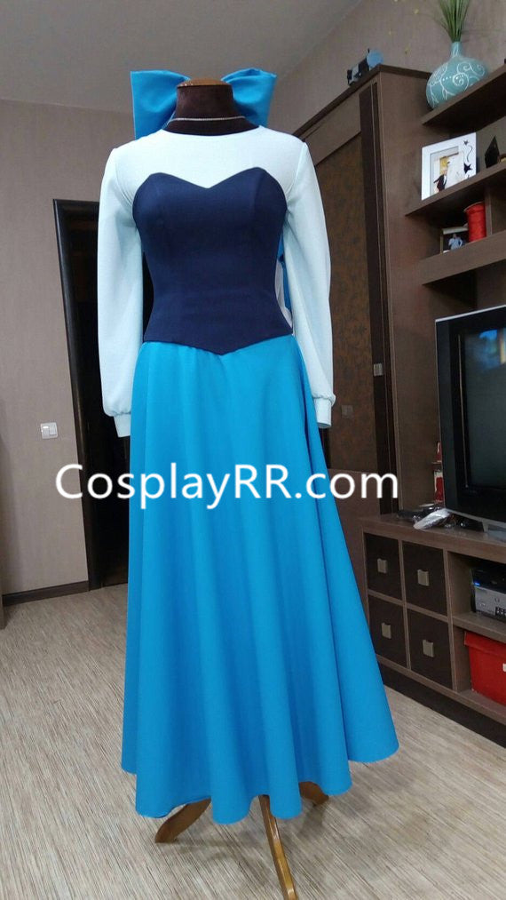 blue dress ariel costume Ariel Blue Dress, Blue Ariel Costume for Adults Plus Size – Cosplayrr