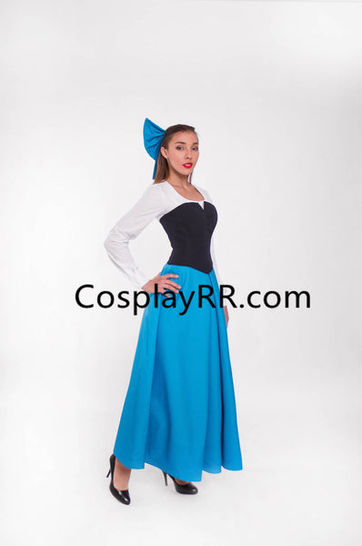 Ariel Blue dress Halloween costume plus size