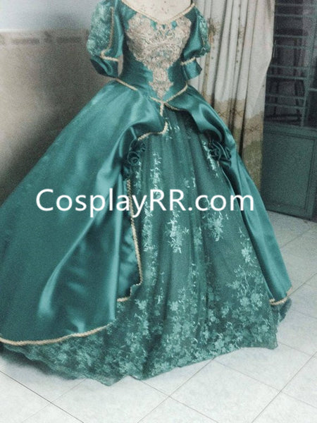 Princess Ariel Green Dress, Ariel Green Costume for Adult Plus Size