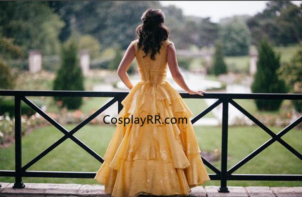 Beauty and the Beast Belle Dress Cosplay Costume 2017 Live Action Movie