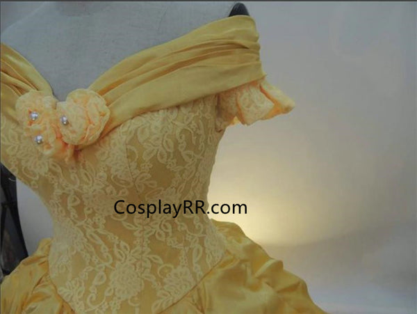 Princess Belle Dress Cosplay Costume Plus Size