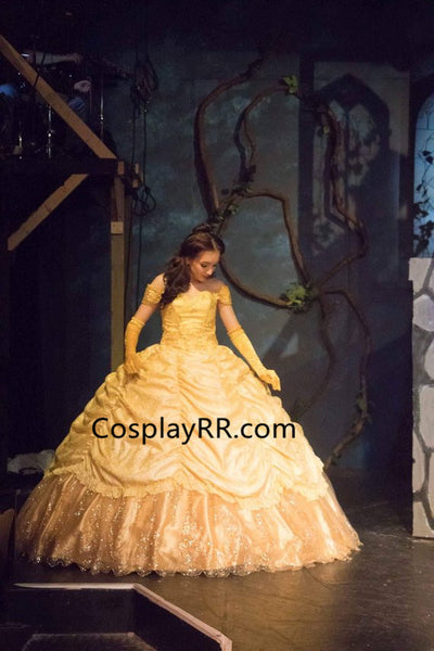 Belle Dress Ball Gown Cosplay Costume for Adults