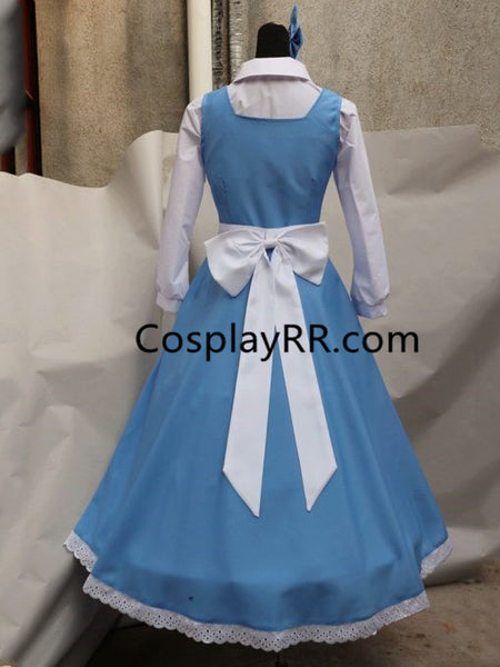 Belle blue dress cartoon costume for adults plus size