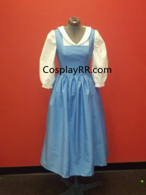 Princess Belle Blue Costume Cosplay Blue Dress