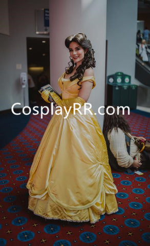 Belle dress yellow costume for adults plus size