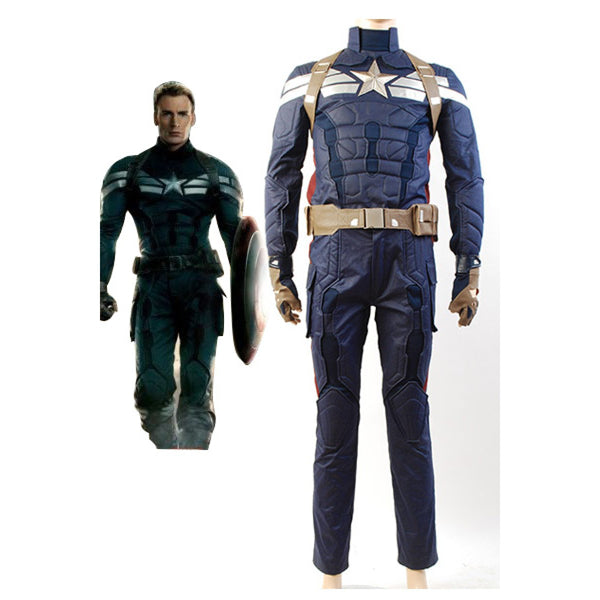 Captain America 2 The Winter Soldier Steve Rogers Costume Uniform Outfit