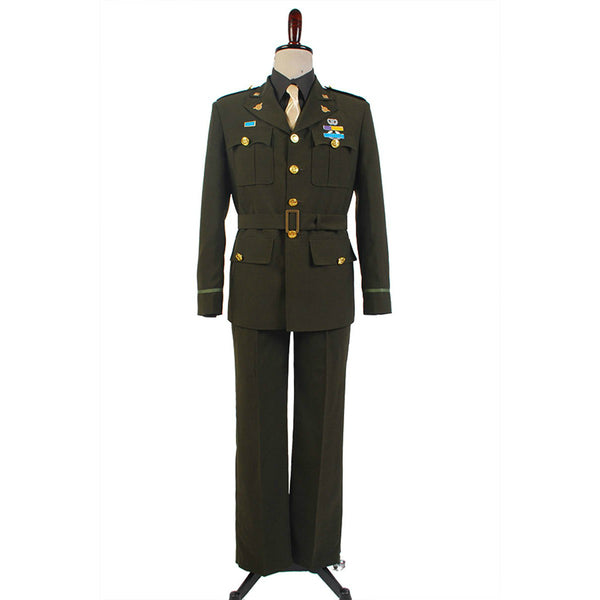 Captain America Steve Rogers Costume WWII Army SSR Uniform Outfits