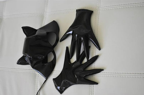 Catwoman Costume Patent Vegn Leather Costume Plus Size without boots