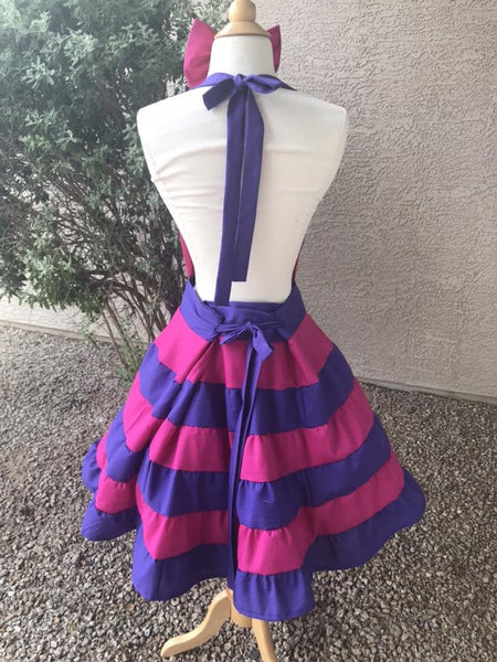 Cheshire Cat Costume Apron Dress for Girls Adult Women