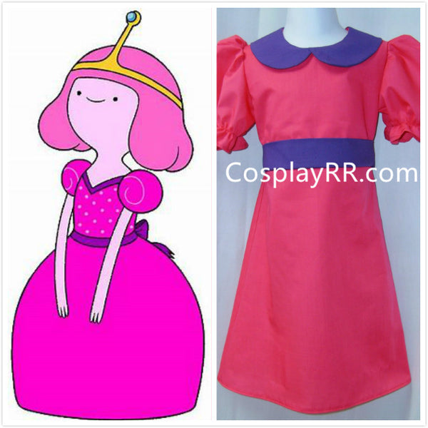 Child's Princess Bubblegum costume Crown cosplay dress outfits