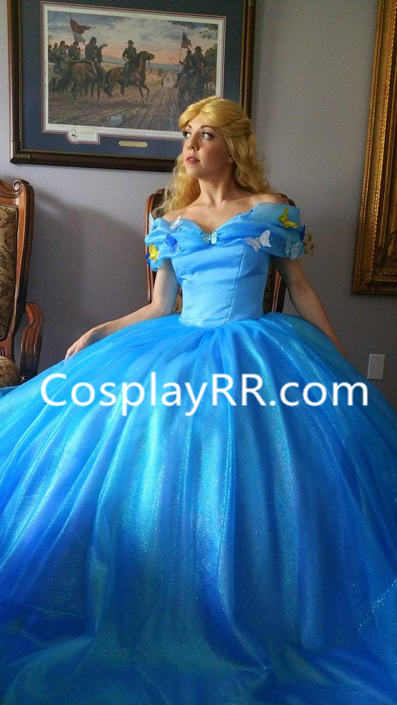 Movie 2015 New Cinderella Dress Costume for Sale