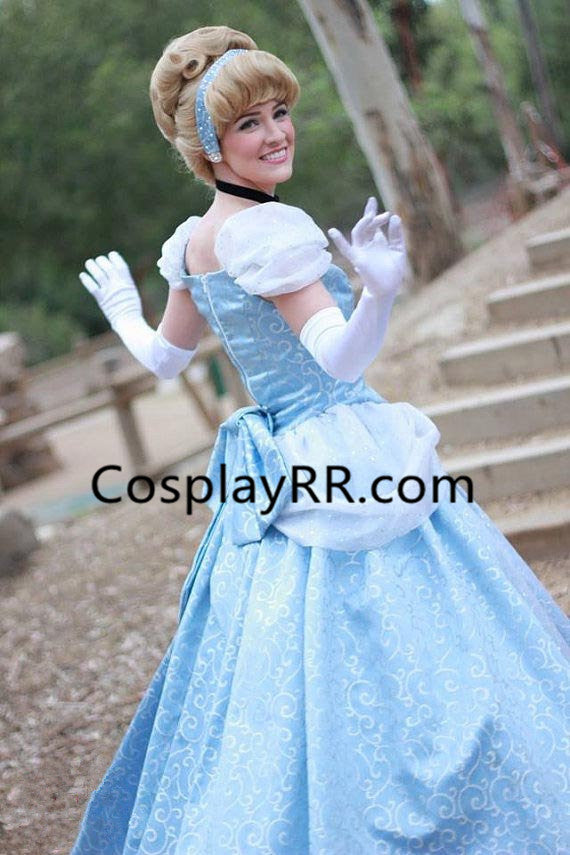 Cinderella Dress Park Version Swirl Gown for Adult with Gloves – Cosplayrr