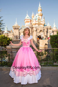 Cinderella pink dress for adult plus size