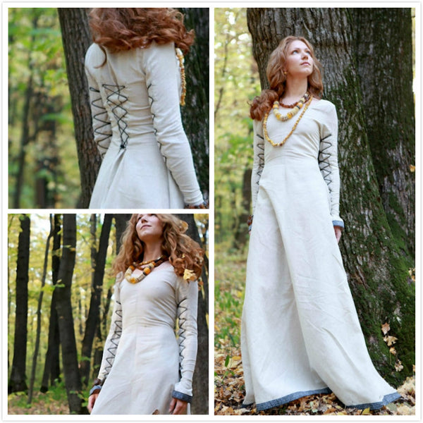Classic Medieval Dress with Lacing Sunshine Janet