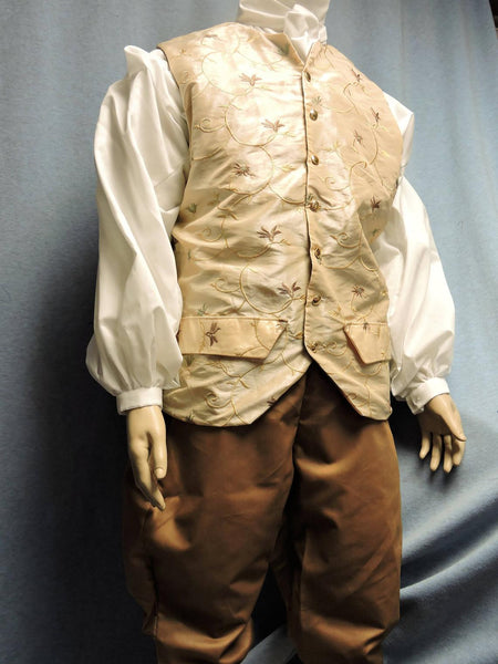 Colonial Victorian Edwardian Frock Coat Waistcoat or vest shirt cravat jabot and breeches