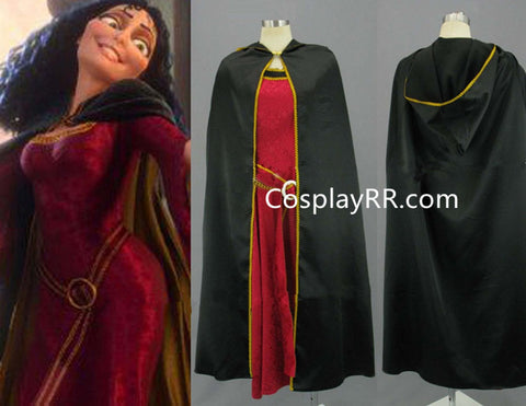 Cosplay Tangled Mother Gothel costume women dress Adult