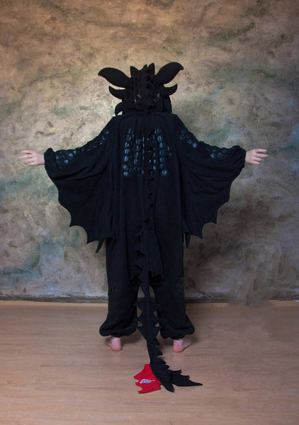 Custom Black dragon kigurumi pajama for adult onesie