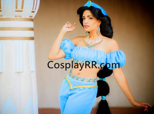 Princess Jasmine Costume for Adult Top+Pants+Headpiece – Cosplayrr
