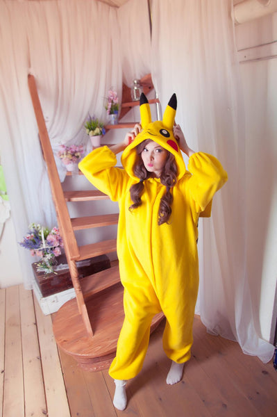 Custom Yellow mouse kigurumi pajama Costume for adult onesie