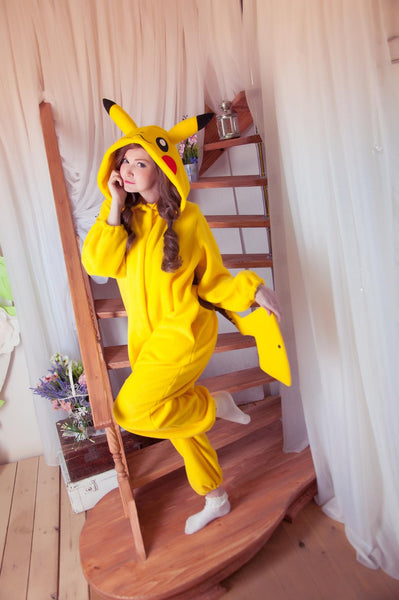 Custom Yellow mouse kigurumi pajama Costume for adult onesie