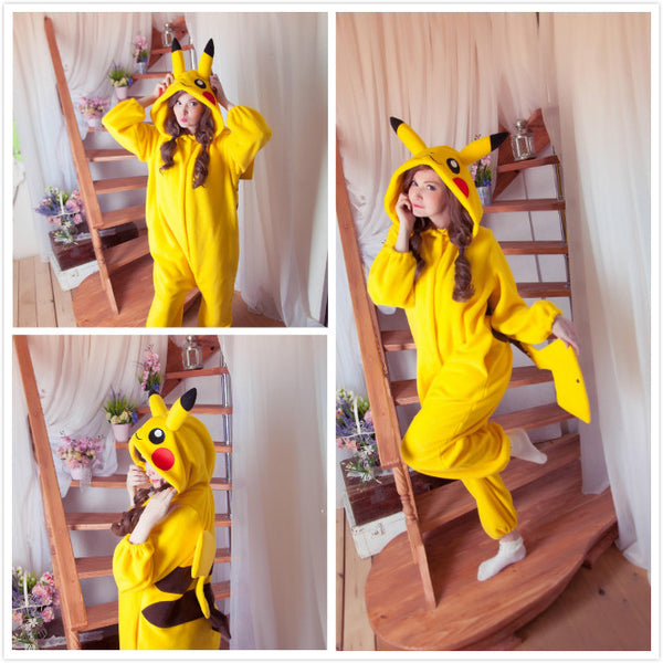 Custom Yellow mouse kigurumi pajama Costume for adult onesie