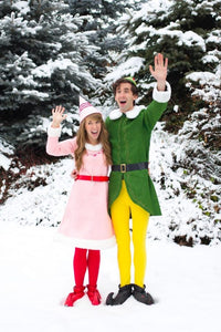 Christmas Buddy Elf Costume & Jovie Costume for Kids Adult